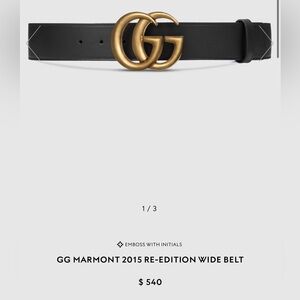 REVERSIBLE LEATHER BELT WITH DOUBLE G BUCKLE